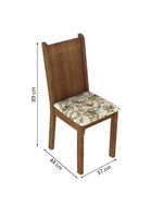 Sala de Jantar Magda – Mesa com Tampo de Vidro e 4 Cadeiras – Madesa