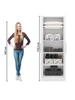Guarda Roupas Multiuso Solteiro 4 Prateleiras Belém Notável