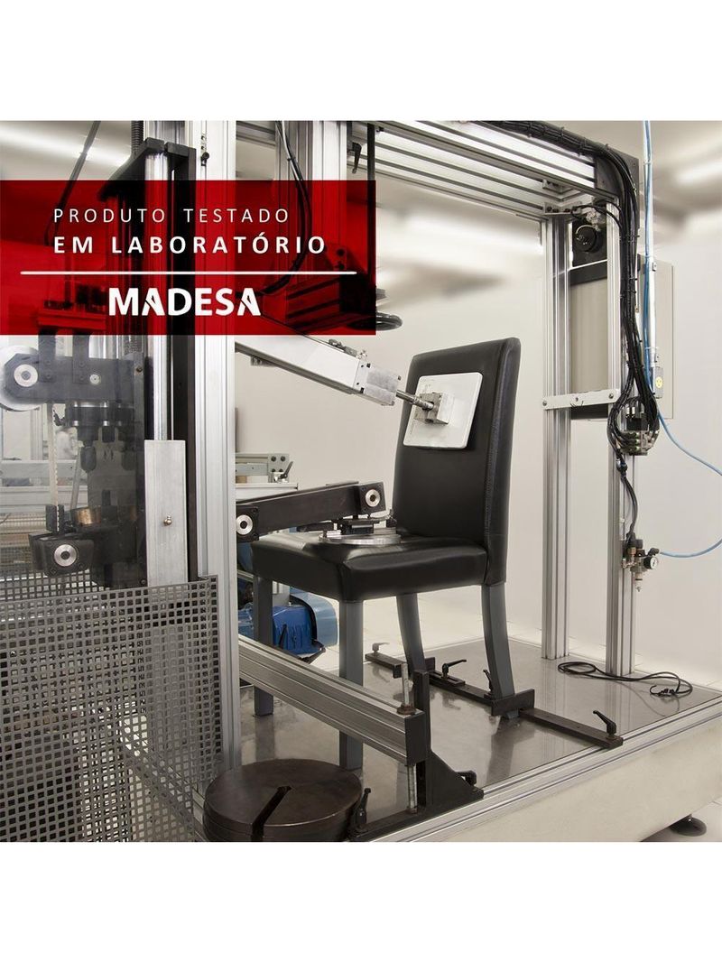 Sala de Jantar Megan Mesa Tampo de Madeira 6 Cadeiras Madesa