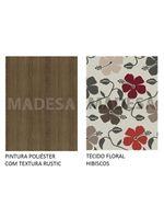 Sala de Jantar Megan Mesa Tampo de Madeira 6 Cadeiras Madesa