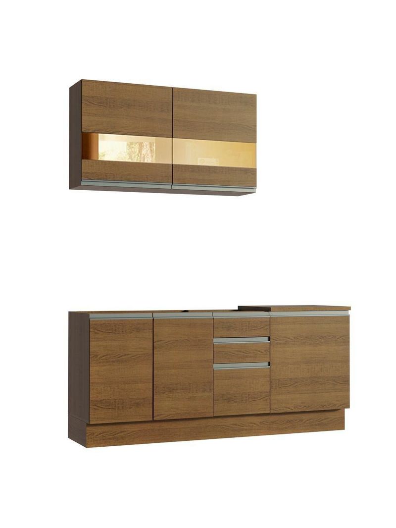 Cozinha Completa Milão com Armário e Balcão – Madesa (Sem Tampo e Pia)