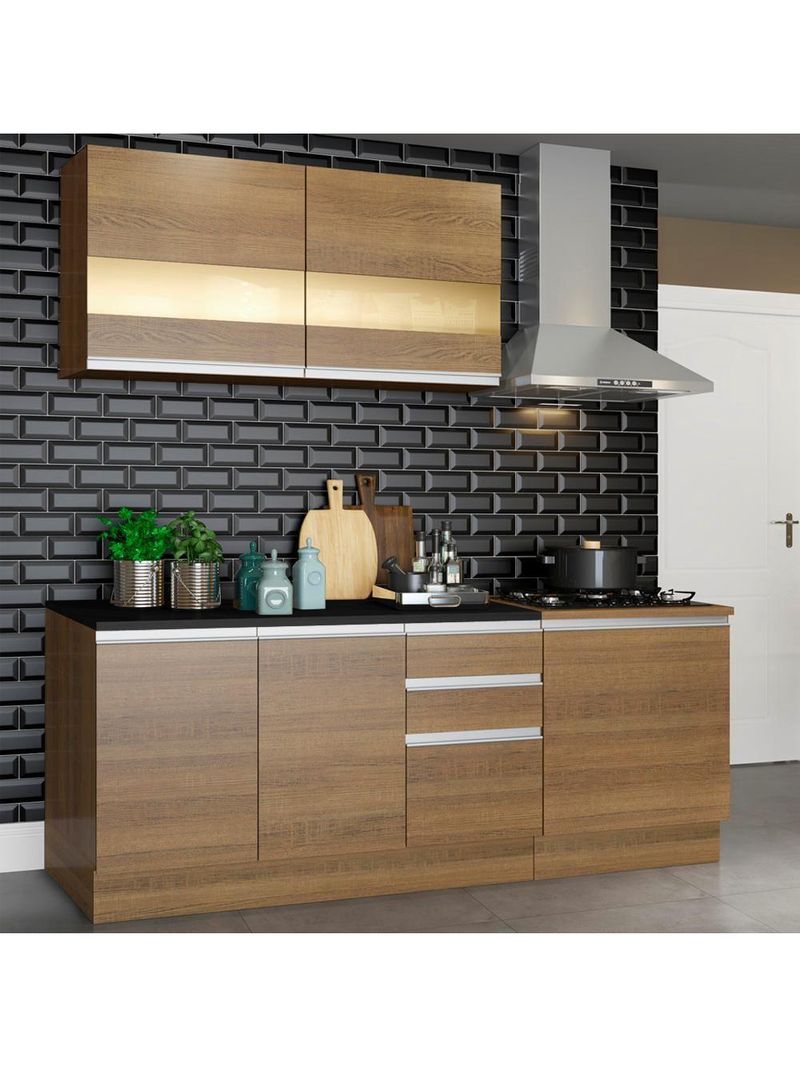 Cozinha Completa Milão com Armário e Balcão – Madesa (Sem Tampo e Pia)