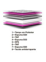 Cama Box Baú Solteiro Colchão D33 Pillow Top Millenium 88x188x57cm Bege Suporta Até 100kg Por Pessoa