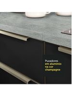 Armário De Cozinha Completa De Canto 546cm Branco preto