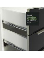 Armário De Cozinha Completa De Canto 546cm Branco preto