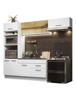 Cozinha Completa 270004 Com Armário E Balcão Branco Branco