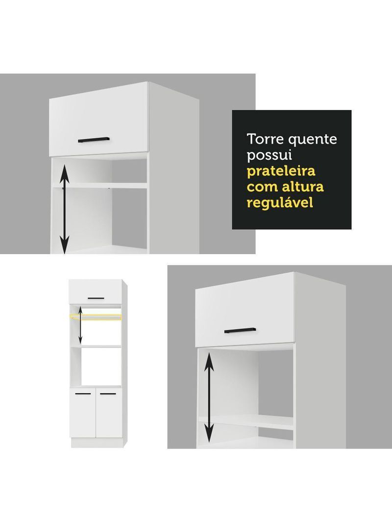 Cozinha Completa 270004 Com Armário E Balcão Branco Branco