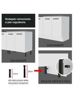 Cozinha Completa 270004 Com Armário E Balcão Branco Branco