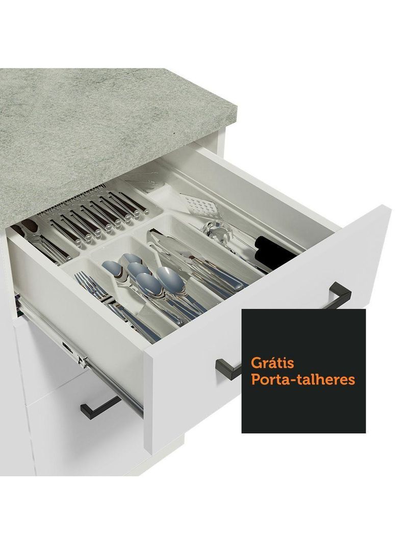 Cozinha Completa 270004 Com Armário E Balcão Branco Branco