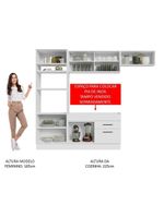 Cozinha Completa 270004 Com Armário E Balcão Branco Branco