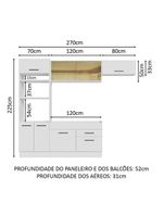 Cozinha Completa 270004 Com Armário E Balcão Branco Branco