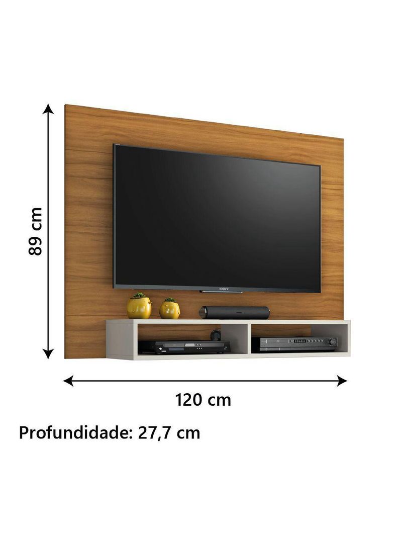 Painel Para TV Até 49" com Nicho Eros – Freijó / Off White – Notável