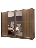 Guarda-roupa Casal 4 Portas de Correr com Espelhos Madesa