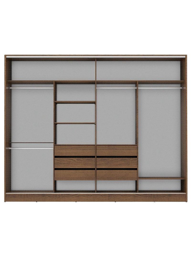 Guarda-roupa Casal 4 Portas de Correr com Espelhos Madesa