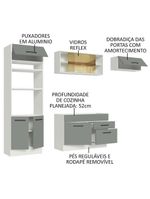 Cozinha Completa 270004 Com Armário E Balcão Branco/Cinza