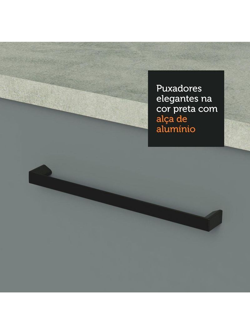 Cozinha Completa 270004 Com Armário E Balcão Branco/Cinza