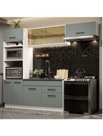 Cozinha Completa 270004 Com Armário E Balcão Branco/Cinza