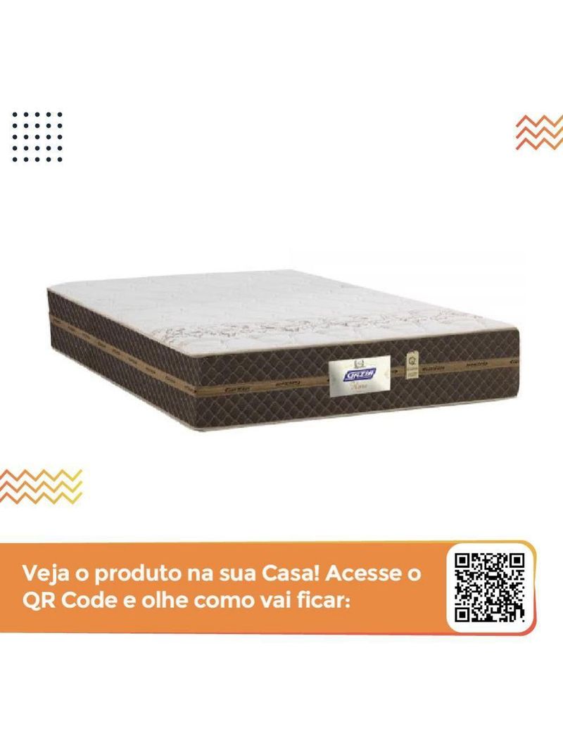 Colchão Casal Molas Marrom 138X188X22Cm Marrom / Branco