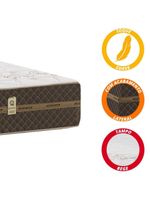 Colchão Casal Molas Marrom 138X188X22Cm Marrom / Branco