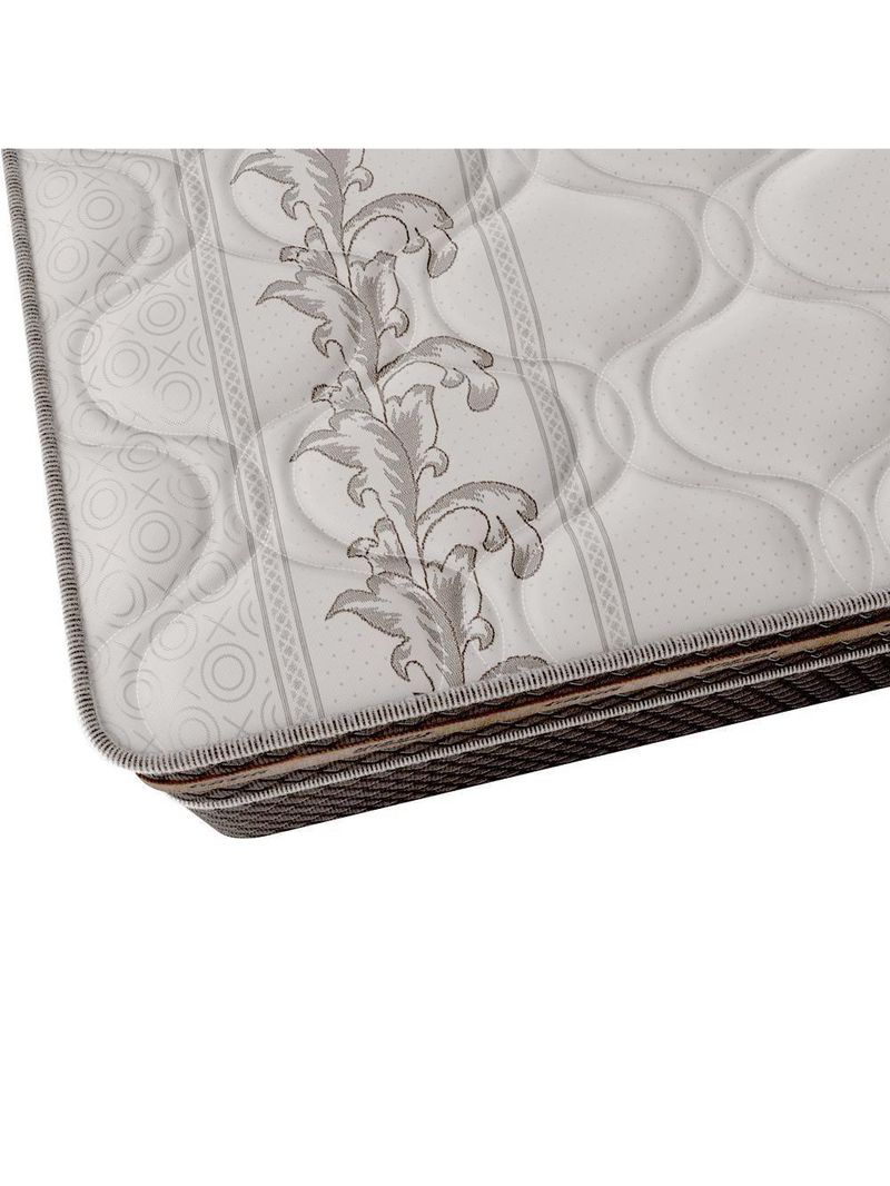 Colchão Casal Molas Marrom 138X188X22Cm Marrom / Branco