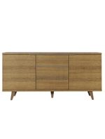 Buffet Aparador Rustic 3 Gavetas 2 Portas Pés Madesa