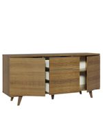 Buffet Aparador Rustic 3 Gavetas 2 Portas Pés Madesa