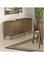 Buffet Aparador Rustic 3 Gavetas 2 Portas Pés Madesa