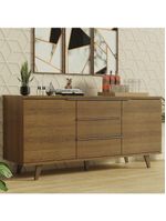 Buffet Aparador Rustic 3 Gavetas 2 Portas Pés Madesa