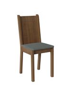 Conjunto Sala De Jantar Mesa Tampo De Madeira 6 Cadeiras Rustic Silver Analu Madesa