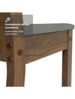 Conjunto Sala De Jantar Mesa Tampo De Madeira 6 Cadeiras Rustic Silver Analu Madesa