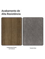Conjunto Sala De Jantar Mesa Tampo De Madeira 6 Cadeiras Rustic Silver Analu Madesa