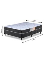 Cama Box Casal Conjugado Granada Umaflex Preto/branco Flor