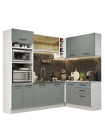 Cozinha Completa 399001 Com Armário E Balcão Branco/Cinza