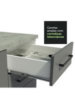 Cozinha Completa 399001 Com Armário E Balcão Branco/Cinza