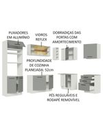 Cozinha Completa 399001 Com Armário E Balcão Branco/Cinza