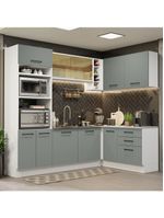 Cozinha Completa 399001 Com Armário E Balcão Branco/Cinza