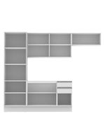 Cozinha Acordes Glamy Branco 100% MDF Armário Balcão Madesa