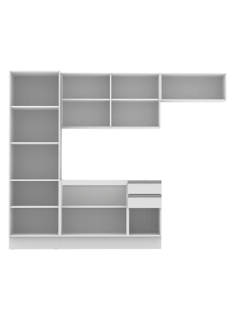 Cozinha Acordes Glamy Branco 100% MDF Armário Balcão Madesa
