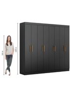 Guarda Roupas Casal 8 Portas 4 Gavetas Prime Preto Maxel Preto