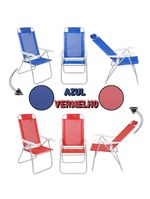 Cadeira de Praia Reclinável 4 Posições Prosa em Alumínio BEL verme