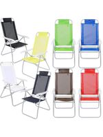 Cadeira de Praia Reclinável 4 Posições Prosa em Alumínio BEL verme