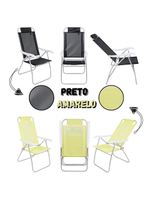 Cadeira de Praia Reclinável 4 Posições Prosa em Alumínio BEL verme