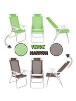 Cadeira de Praia Reclinável 4 Posições Prosa em Alumínio BEL verme