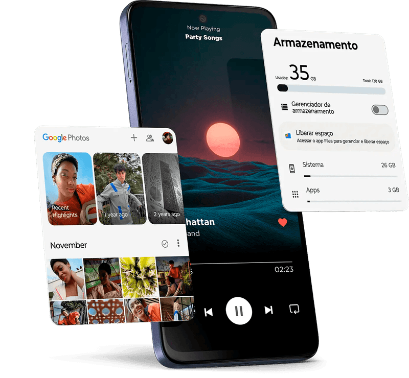 Smartphone Motorola Moto G05 128GB - Cinza, 12GB (4GB RAM +8GB RAM Boost), Câmera 50MP e Tela 6,7
