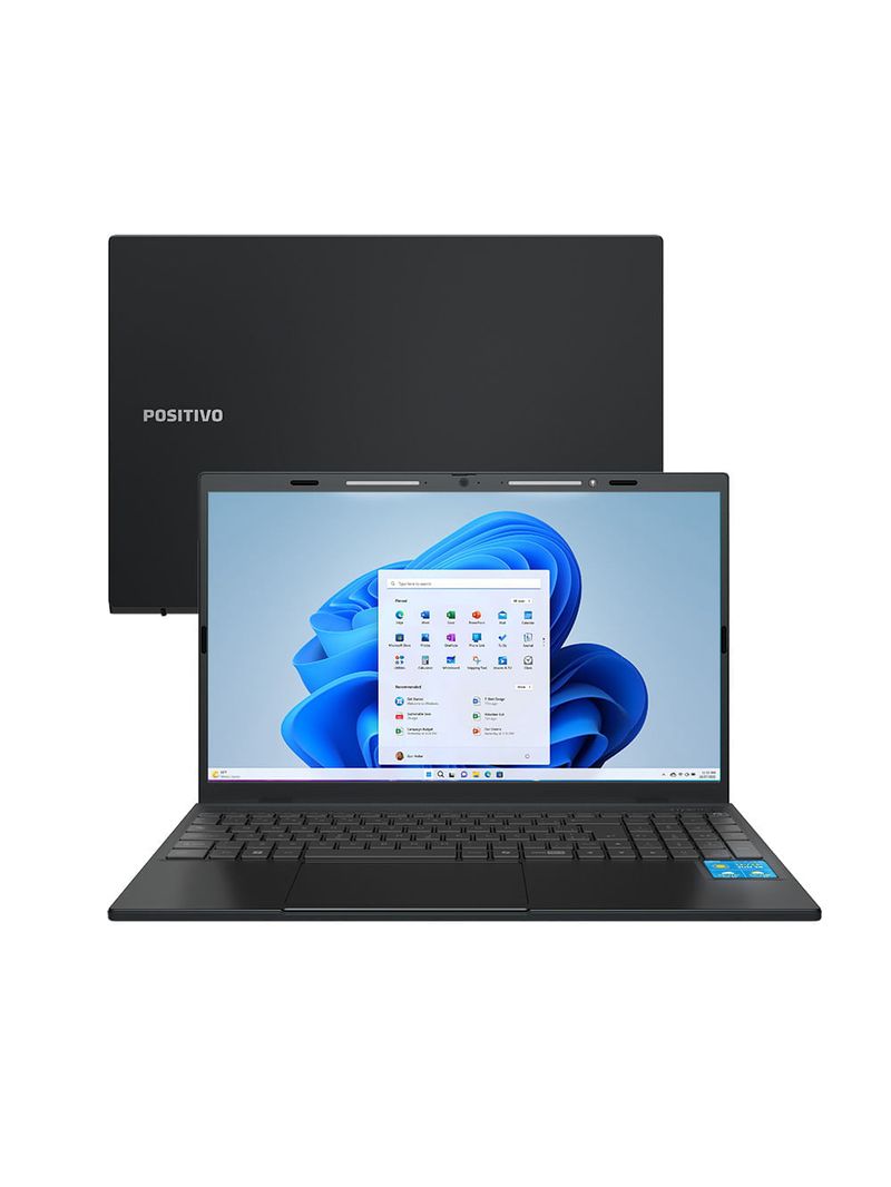 Notebook Positivo Vision C15M Intel® Celeron® N4500 Windows 11 Home 4GB RAM 128GB eMMC Tela 15" Full HD IPS - Minitela - Cinza