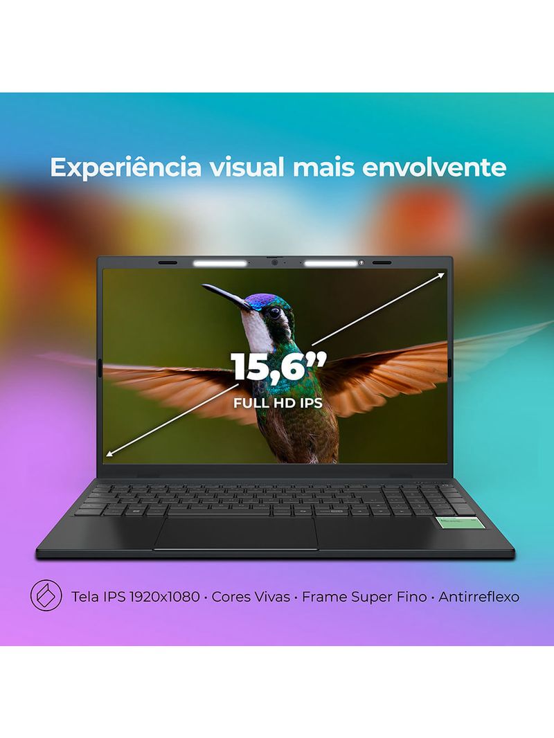 Notebook Positivo Vision C15M Intel® Celeron® N4500 Windows 11 Home 4GB RAM 128GB eMMC Tela 15" Full HD IPS - Minitela - Cinza