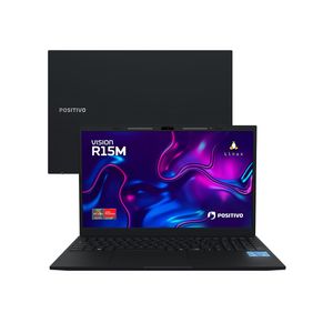Notebook Positivo Vision R15M AMD® Ryzen 7-5825U Linux 8GB RAM 256GB SSD Wi-Fi 6 15” Full HD IPS - Minitela - Preto