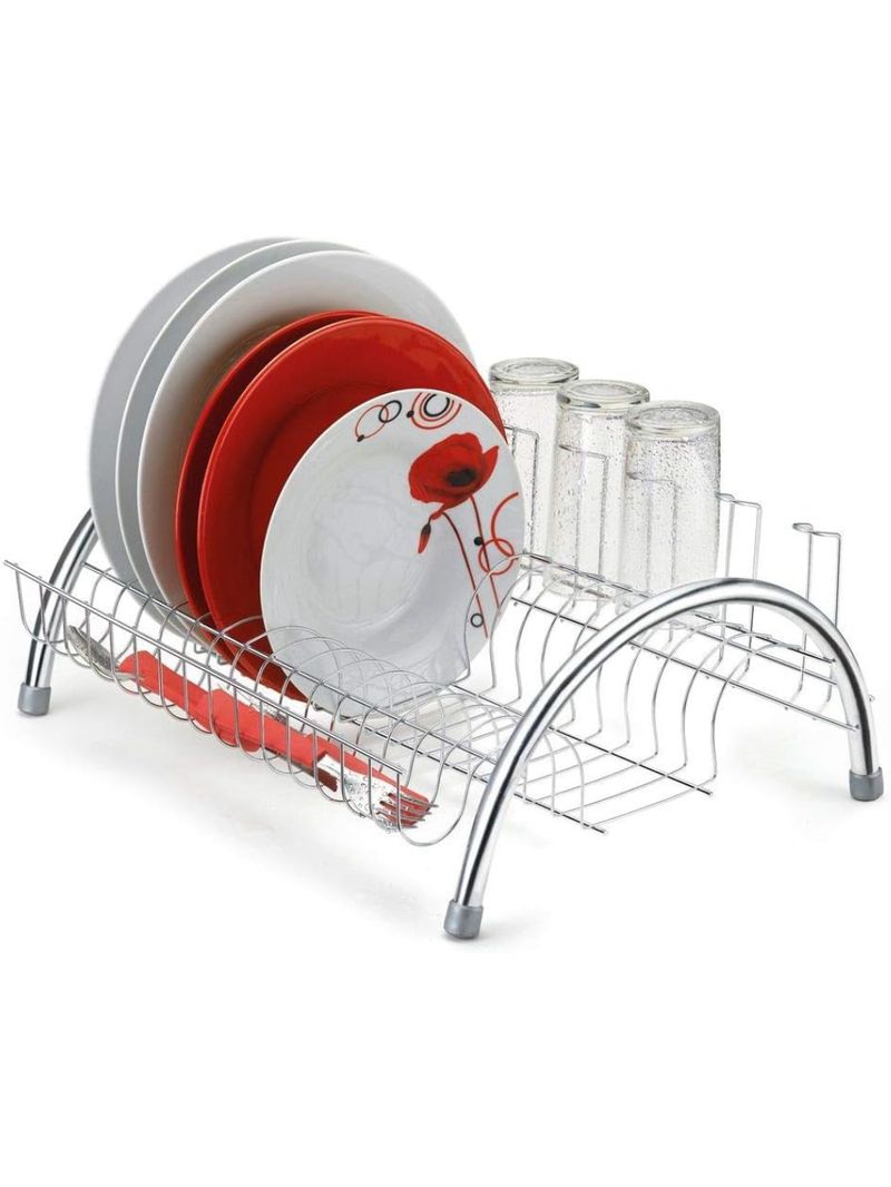 Escorredor de Pratos Fantastik Arthi 43cm Cromado com Porta-Copos