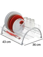 Escorredor de Pratos Fantastik Arthi 43cm Cromado com Porta-Copos