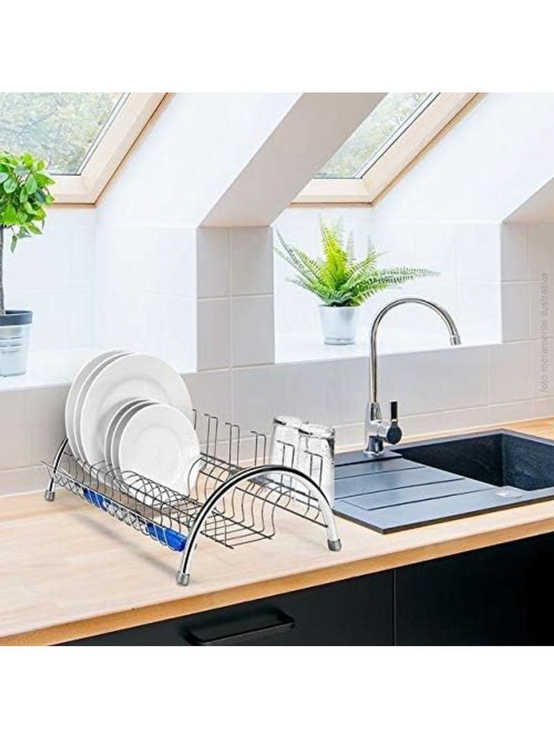 Escorredor de Pratos Fantastik Arthi 43cm Cromado com Porta-Copos